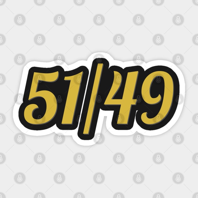 51/49 Rule Sticker by AyeletFleming